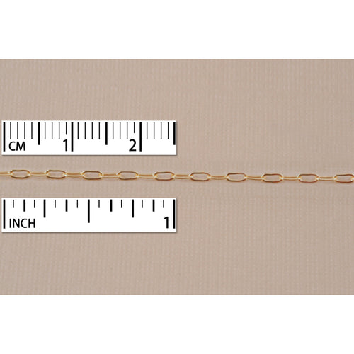 Chain & Clasps Gold Filled Drawn Cable Chain 3.5mm x 2mm, by the Inch
