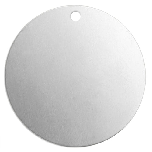 Metal Stamping Blanks Aluminum Round, Disc, Circle with Hole 73mm (2.85"), 18 Gauge