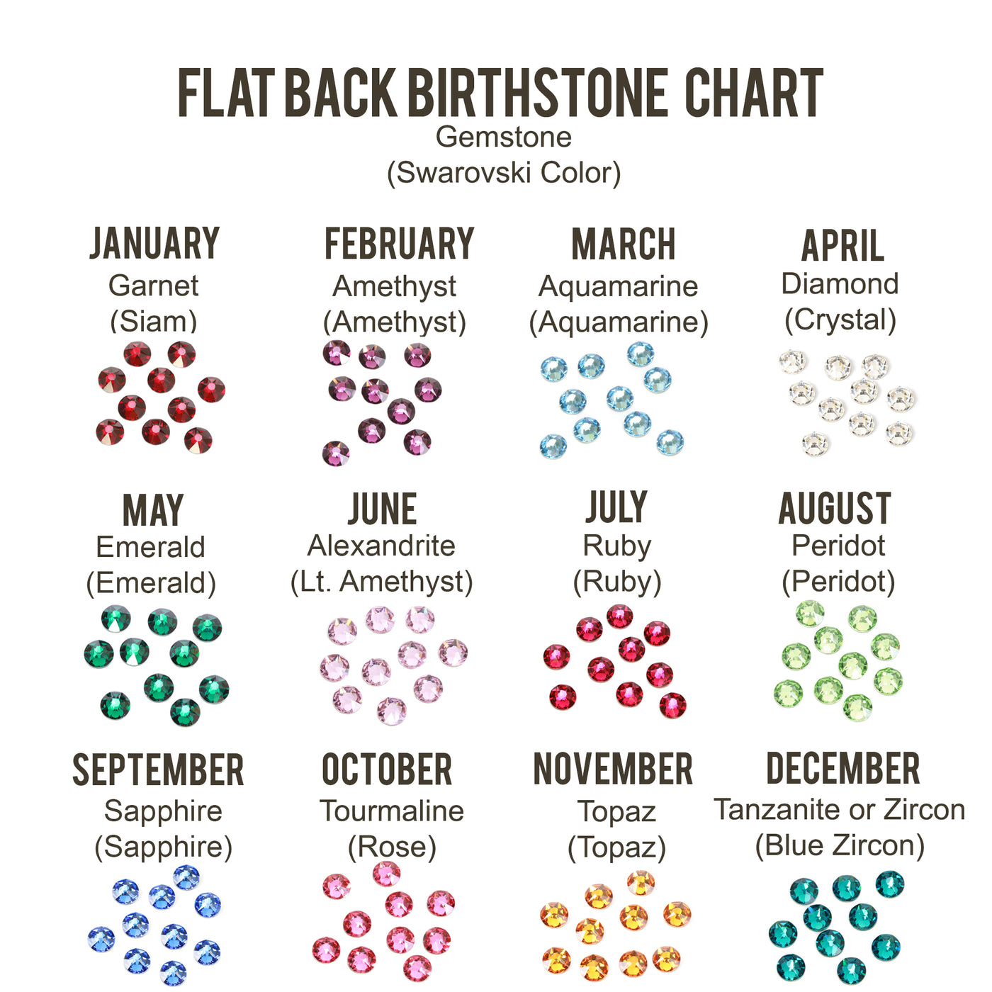 Sapphire Flatback Swarovski Rhinestones - Flatback - Rhinestone