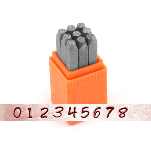 Metal Stamping Tools ImpressArt- Basic Numbers Bridgette Stamp Set 3mm