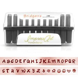 Metal Stamping Tools ImpressArt Bridgette Uppercase Set for Stainless Steel 1/8" (3mm)