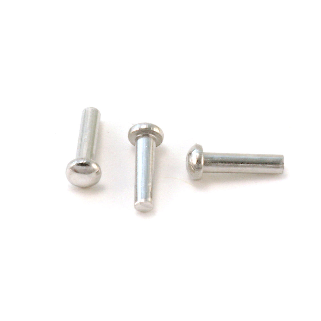 Aluminum Round Head 1/16" Rivets, 1/4" Long, Pack of 50