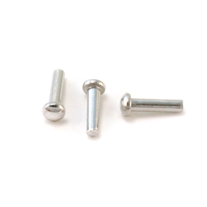 Aluminum Round Head 1/16" Rivets, 1/4" Long, Pack of 50