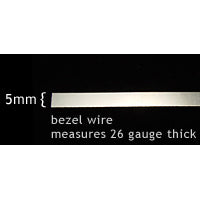 Sterling Silver 5mm Bezel Wire, 26 Gauge, 18" Length