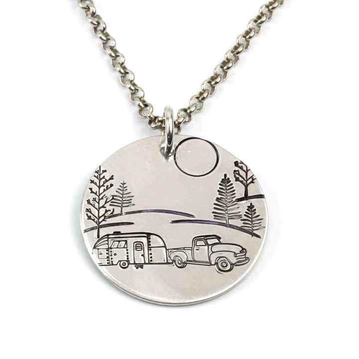 Large Camper Pointing Right Metal Design Stamp - Beaducation Original