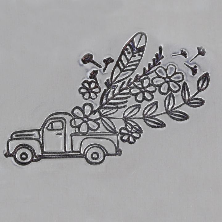 Daisy Flower Face 3mm Metal Design Stamp - Beaducation Original