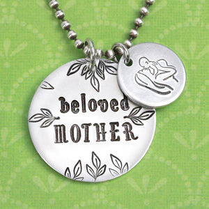 Mother Holding Baby Metal Design Stamp, 8mm, by Stamp Yours
