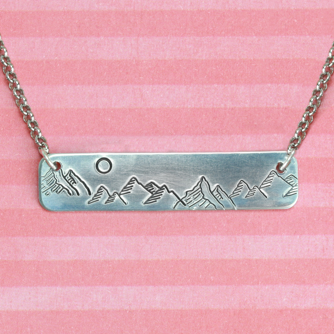 Mountain Range Metal Design Stamp, 17mm - Beaducation Original