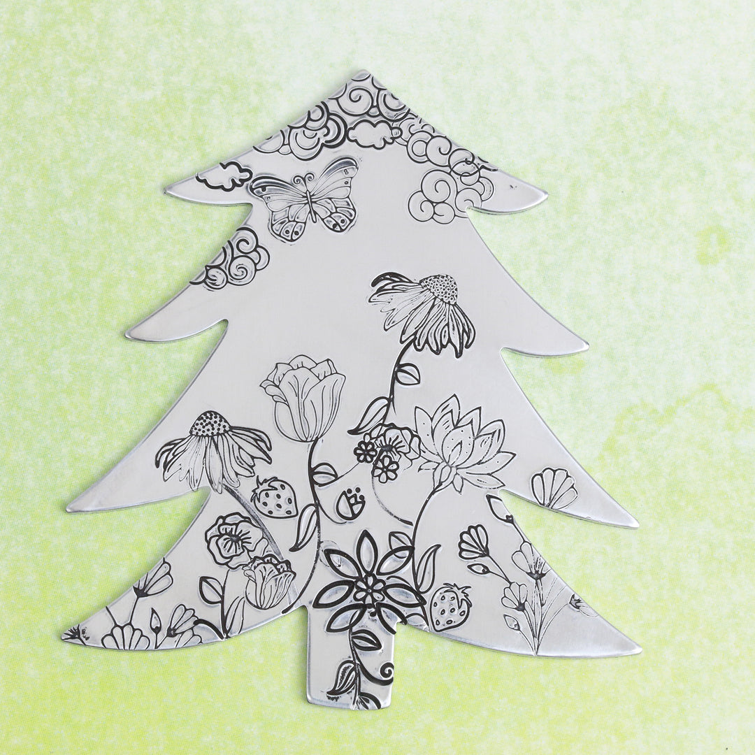 Aluminum Tree Ornament Blank, 58.4mm (2.3") x 51.4mm (2.04"), 18 Gauge - Beaducation Original