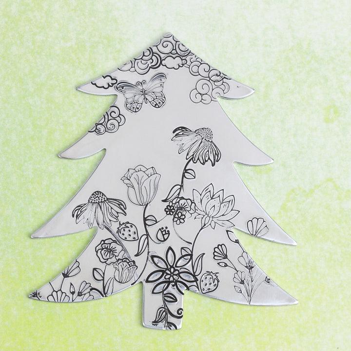 Aluminum Tree Ornament Blank, 58.4mm (2.3") x 51.4mm (2.04"), 18 Gauge - Beaducation Original