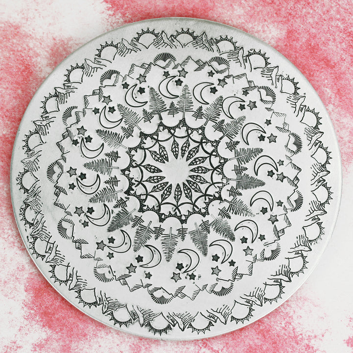 Large Evergreen Tree Metal Design Stamp, 11mm - Beaducation Original