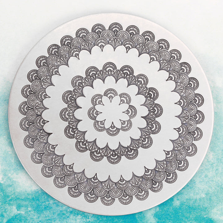 Fan 2, Whimsical Metal Design Stamp - Beaducation Original