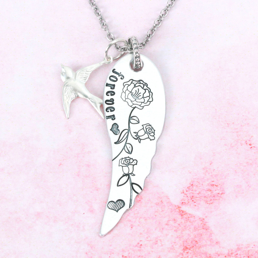 Stem with Leaves Metal Design Stamp, 16.5mm- Beaducation Original