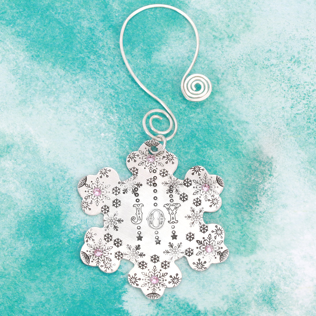 Classic Snowflake Metal Design Stamp, 10mm - Beaducation Original