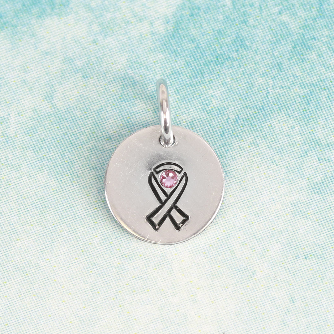 Awareness Ribbon Metal Design Stamp, 8mm - Beaducation Original