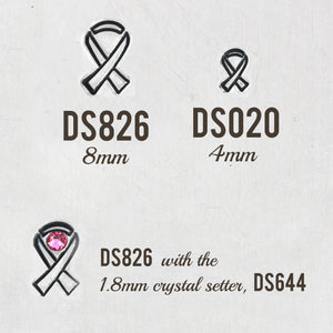Awareness Ribbon Metal Design Stamp, 4mm - Beaducation Original