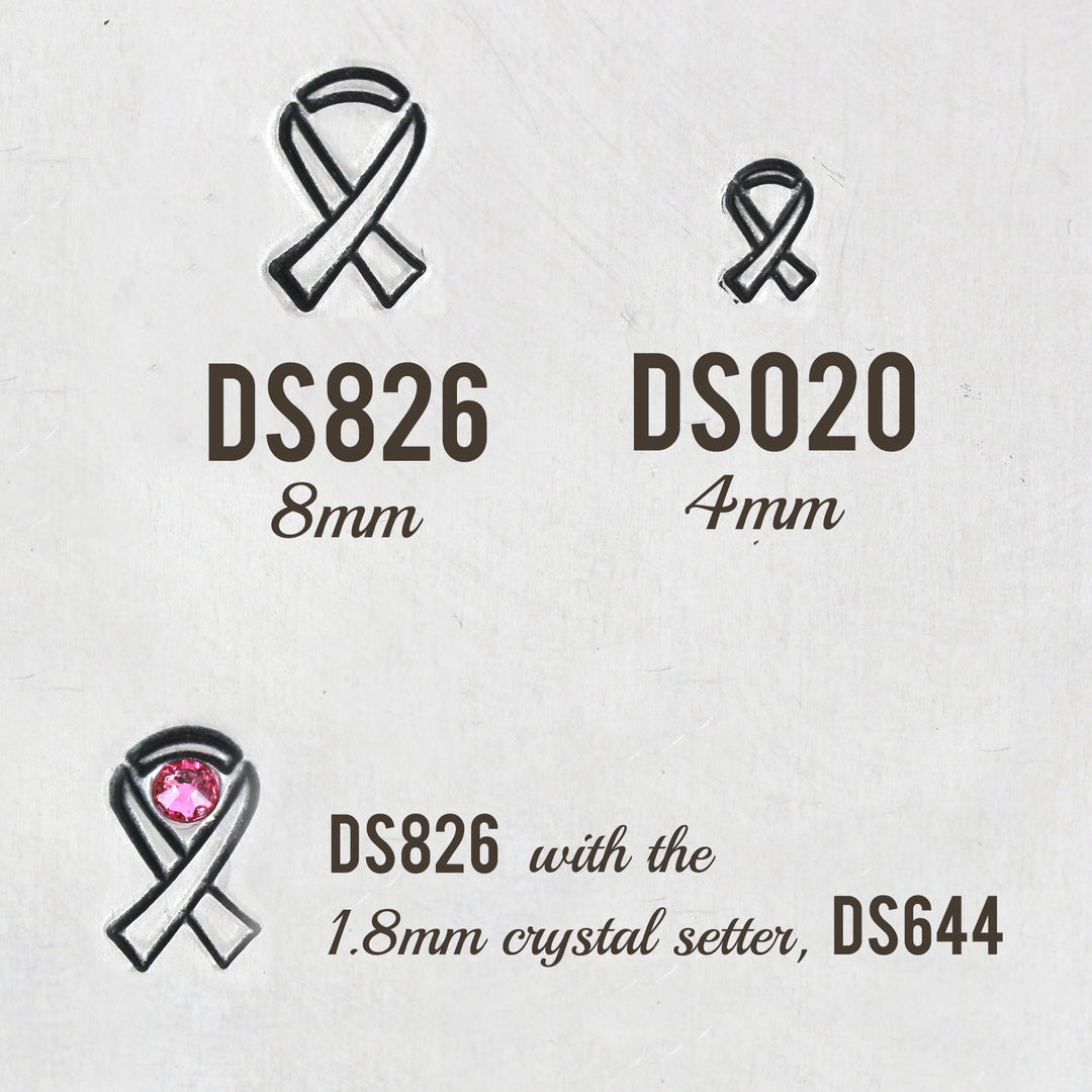 Awareness Ribbon Metal Design Stamp, 8mm - Beaducation Original