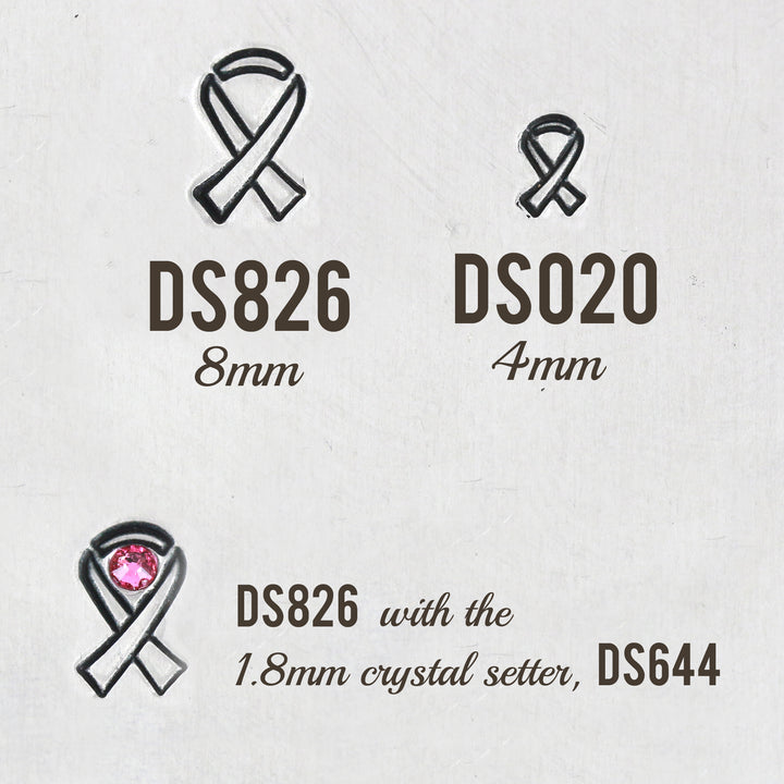 Awareness Ribbon Metal Design Stamp, 8mm - Beaducation Original