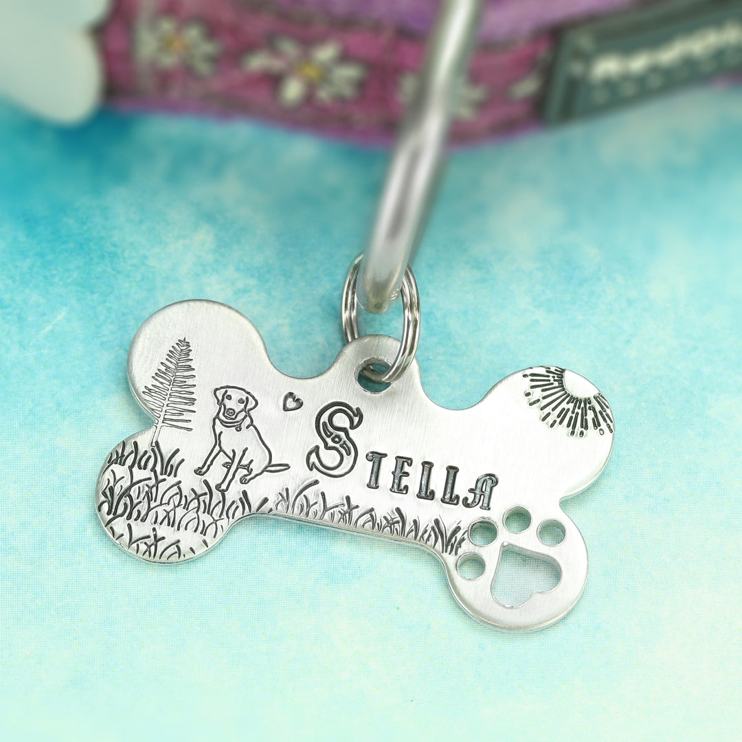 Labrador Dog Sitting Metal Design Stamp- Beaducation Original