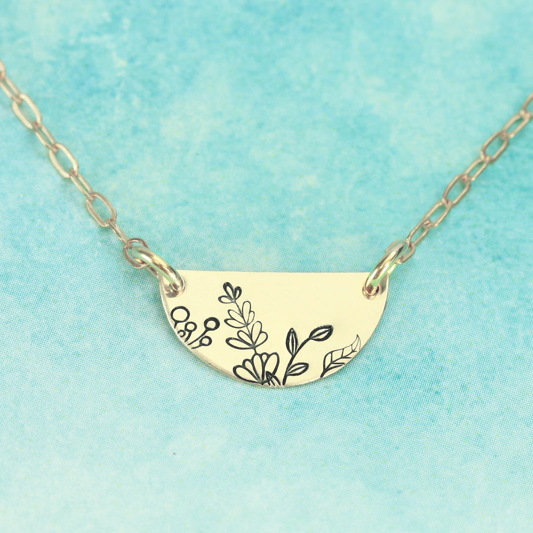 Lavender Pointing Left Metal Design Stamp, 17mm - Beaducation Original