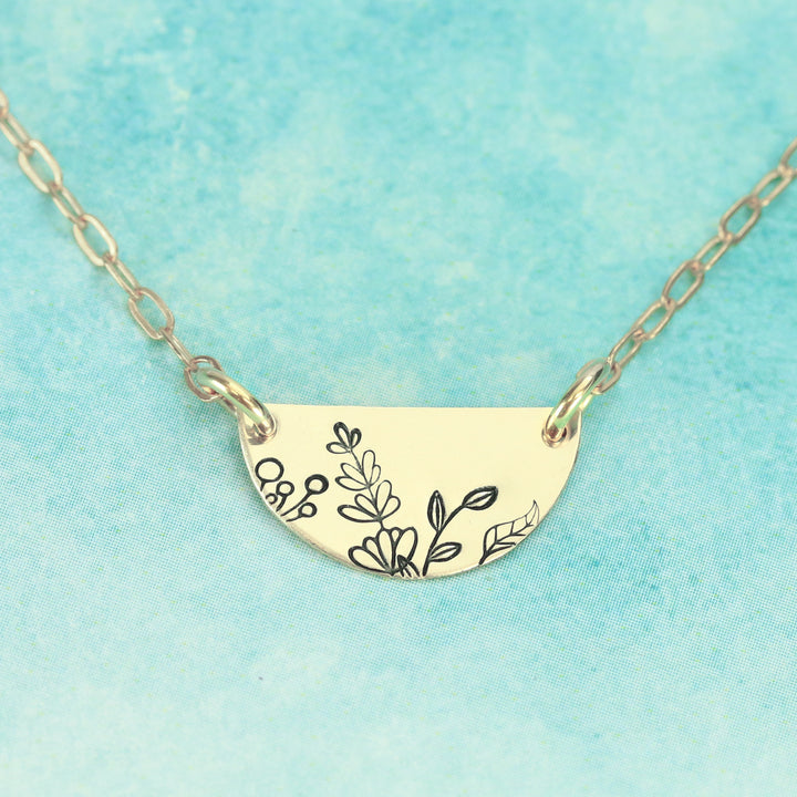Garden Branch Border Curving Right Metal Design Stamp - Beaducation Original