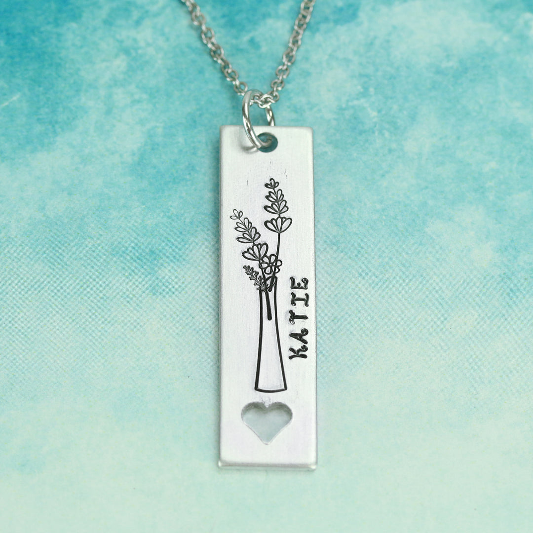 Lavender Pointing Left Metal Design Stamp, 17mm - Beaducation Original