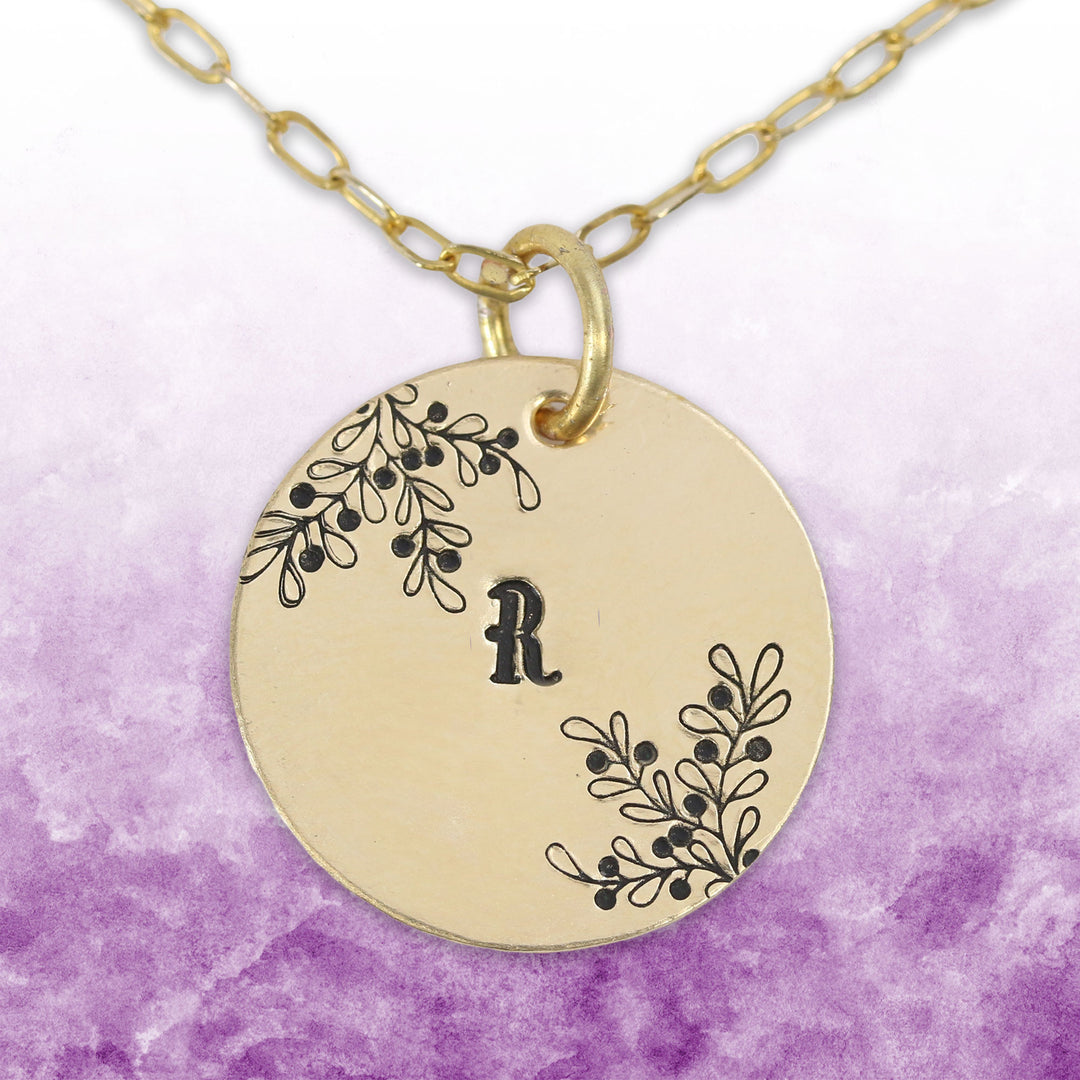 Berry Branch / Mistletoe Metal Design Stamp, 10mm - Beaducation Original