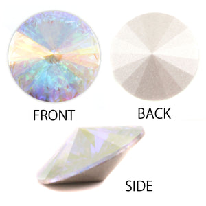 Swarovski Crystal Rivoli Stone - Clear Crystal AB 14mm, Pack of 2