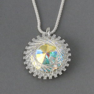 Swarovski Crystal Rivoli Stone - Crystal Clear AB 18mm