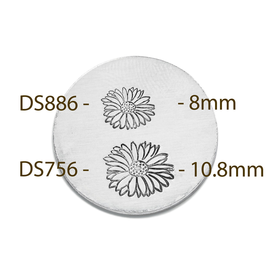 Gerbera Daisy Metal Design Stamp, 8mm - Beaducation Original