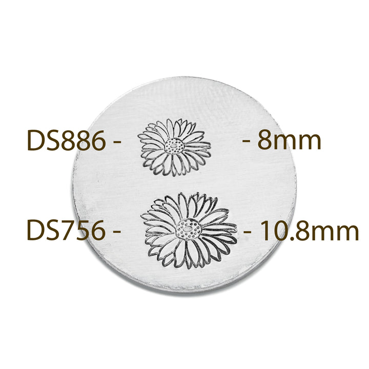 Gerbera Daisy Metal Design Stamp, 8mm - Beaducation Original