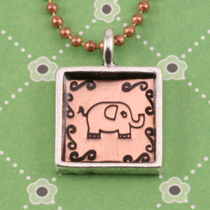 CLOSEOUT Elephant Metal Design Stamp, 11.5mm - Beaducation Original