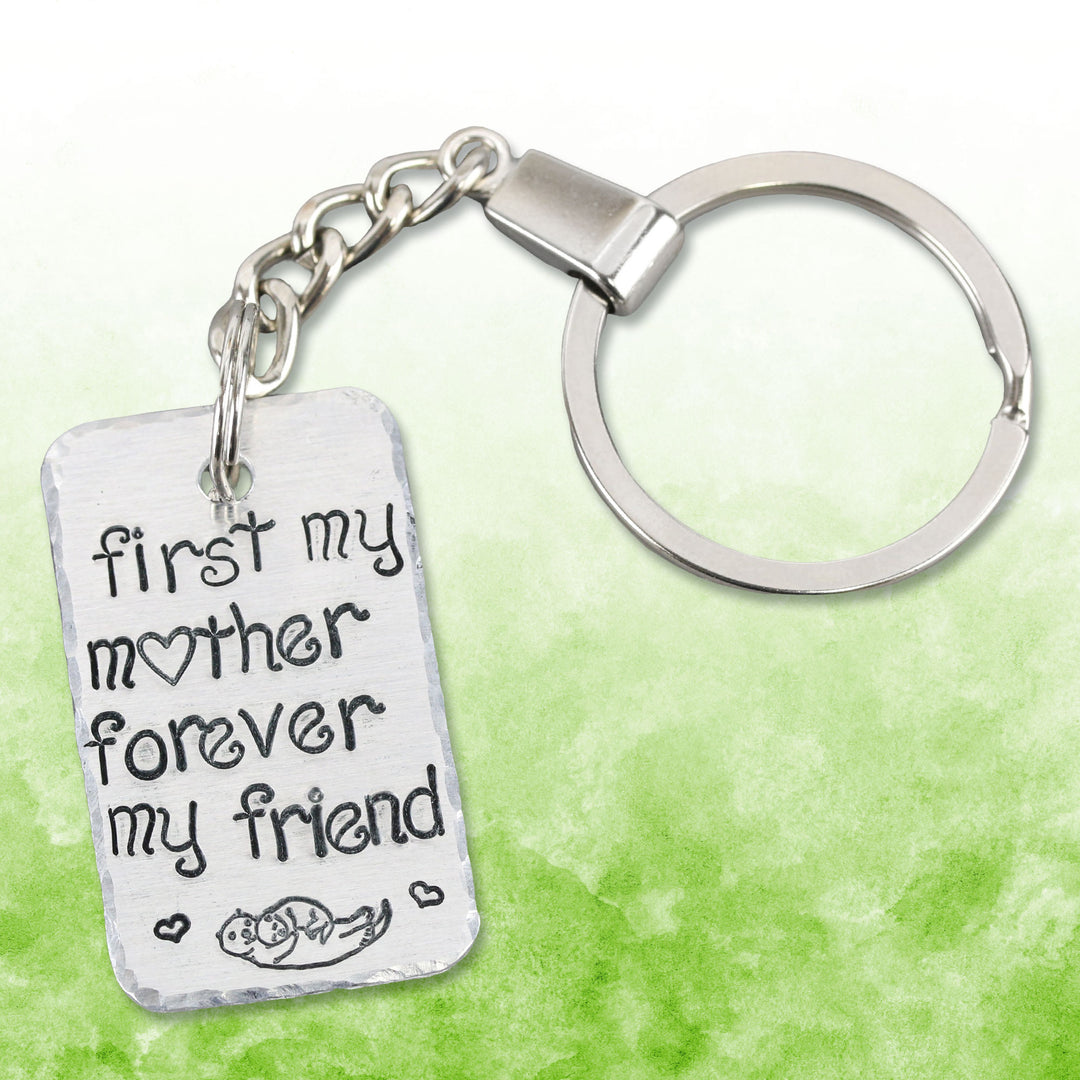 Mama (or Papa) and Baby Otter Metal Design Stamp, 10.5mm - Beaducation Original