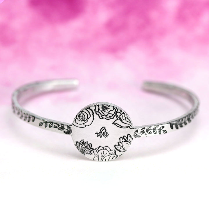 Magnolia Open Flower 2 Metal Design Stamp, 10mm - Beaducation Original