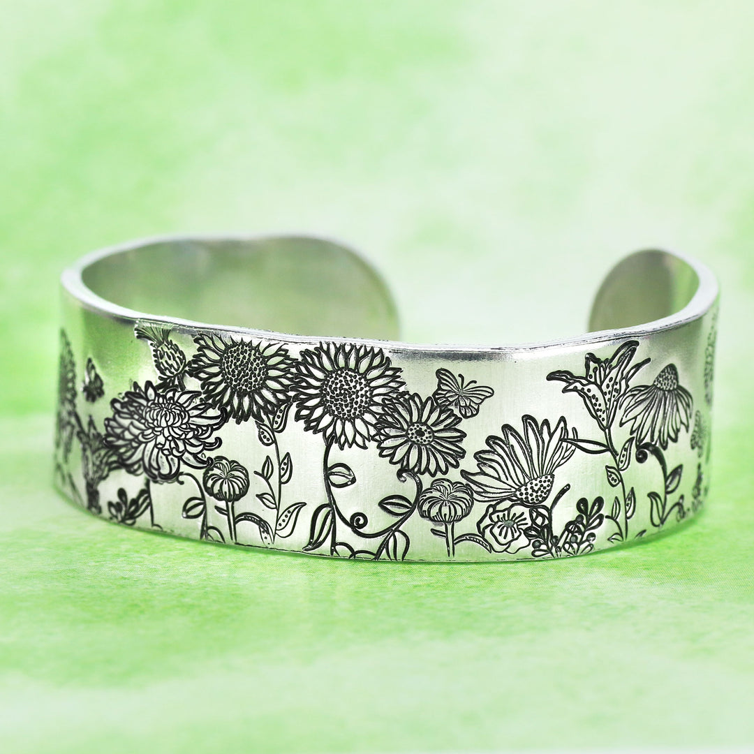 Sunflower Metal Design Stamp, 10mm - Beaducation Original
