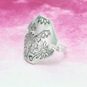 Stem with 2 Leaves Metal Design Stamp, 8mm, Beaducation Exact Series by Stamp Yours
