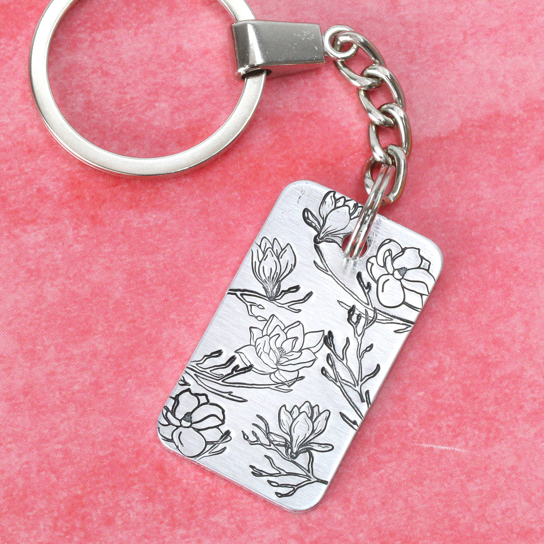 Branch / Stick with Buds Pointing Right Metal Design Stamp, 8.2mm - Beaducation Original