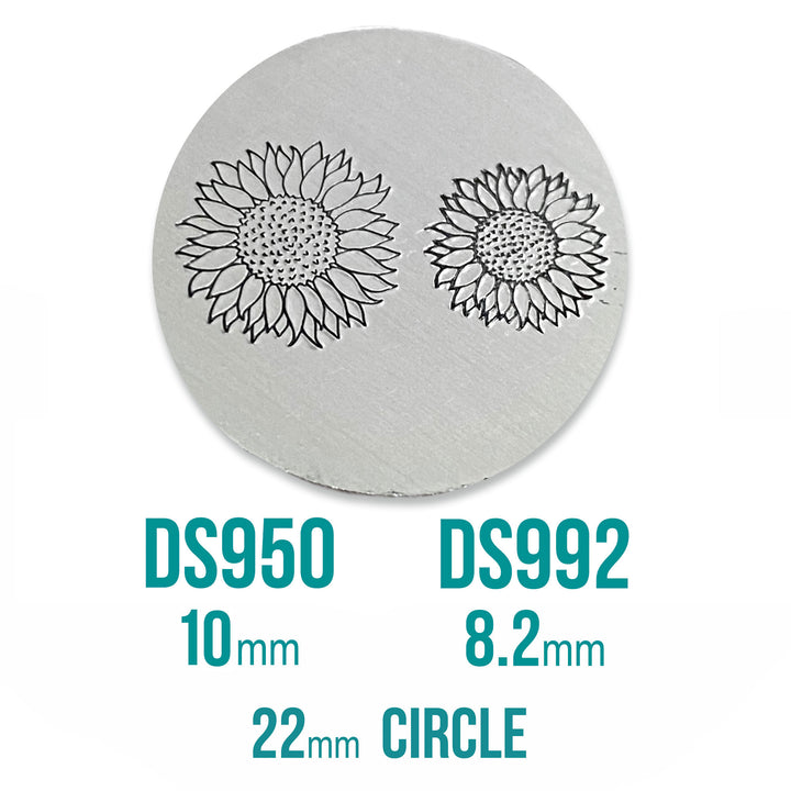 Sunflower Metal Design Stamp, 10mm - Beaducation Original