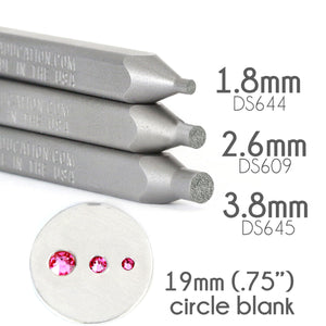 Flat Back Crystal Setter Punch, Stamp for 1.8mm Flat Back Swarovski Crystals - Beaducation Original