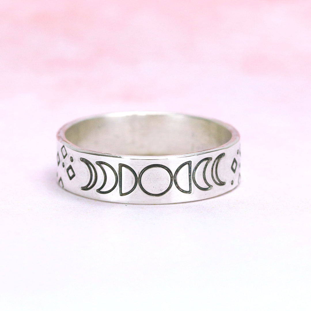 Moon Phases Metal Design Stamp, 17mm - Beaducation Original