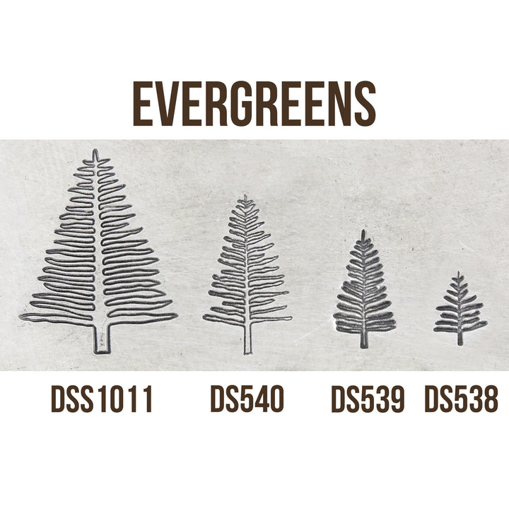 Large Evergreen Tree Metal Design Stamp, 11mm - Beaducation Original