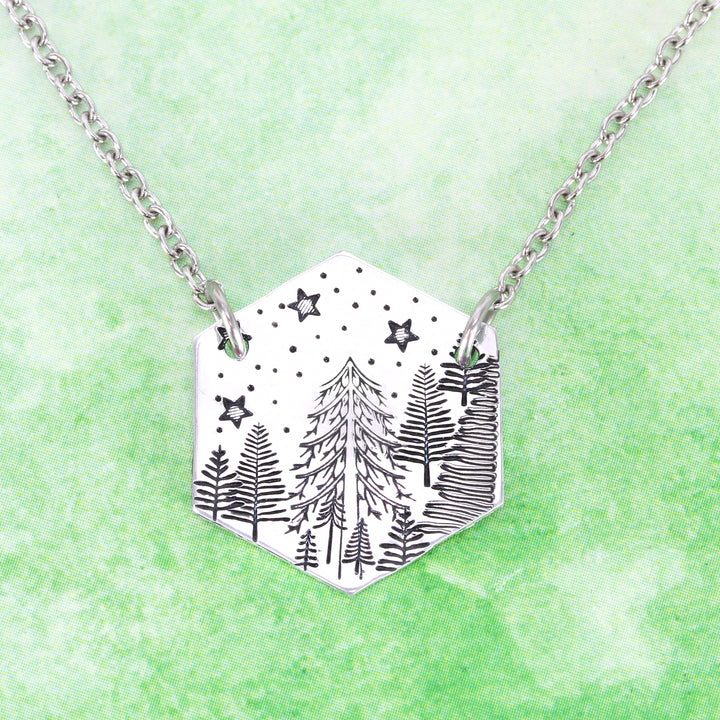 Small Evergreen Tree Metal Design Stamp, 5mm - Beaducation Original