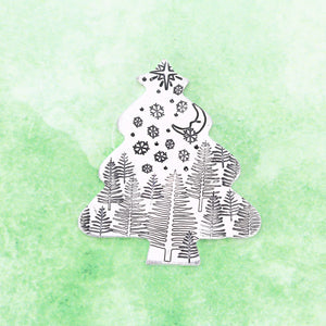 Evergreen Tree Metal Design Stamp, 14mm - Beaducation Original