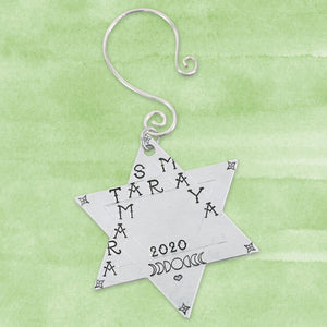 Aluminum Star of David Ornament Blank, 58.67mm (2.31") x 51mm (2"), 14 Gauge