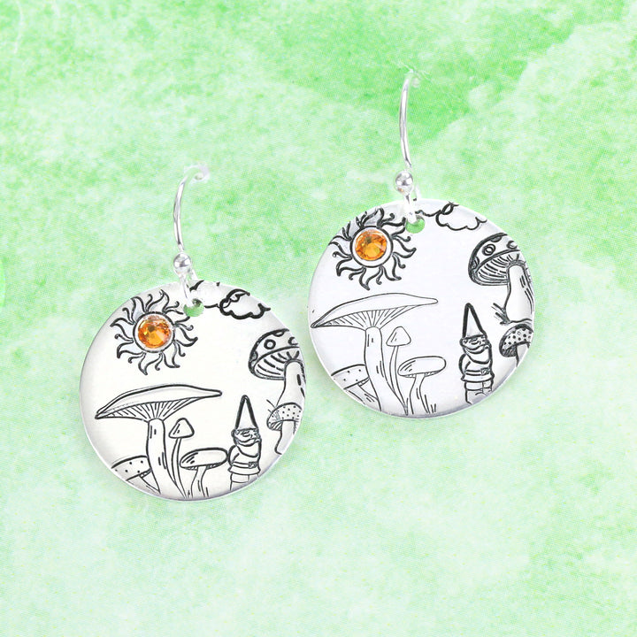 Mushroom Bunch Metal Design Stamp, 11.2mm - Beaducation Original