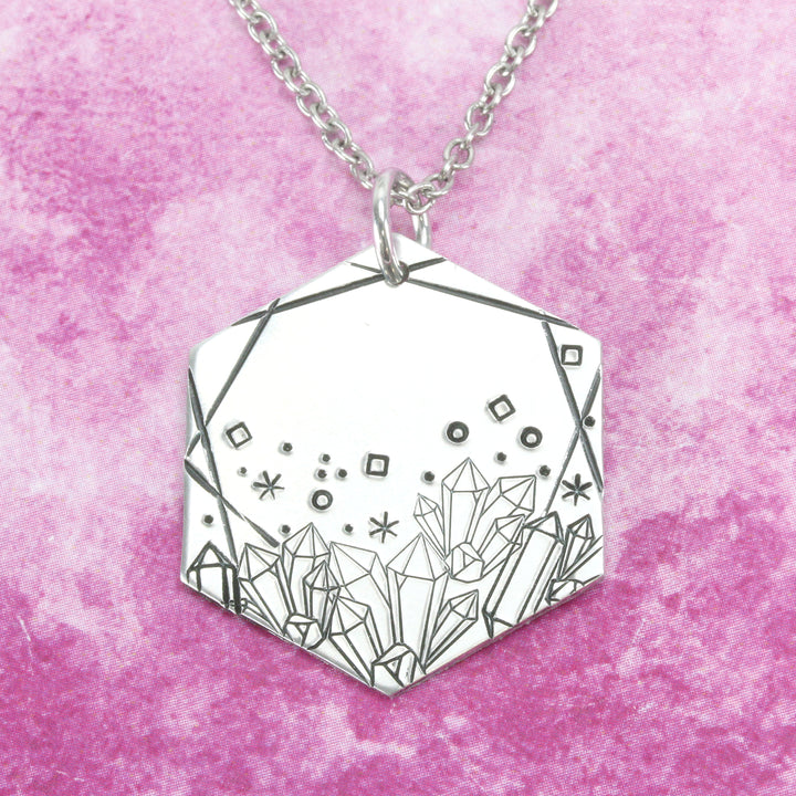 Crystal Cluster Metal Design Stamp, 8mm - Beaducation Original