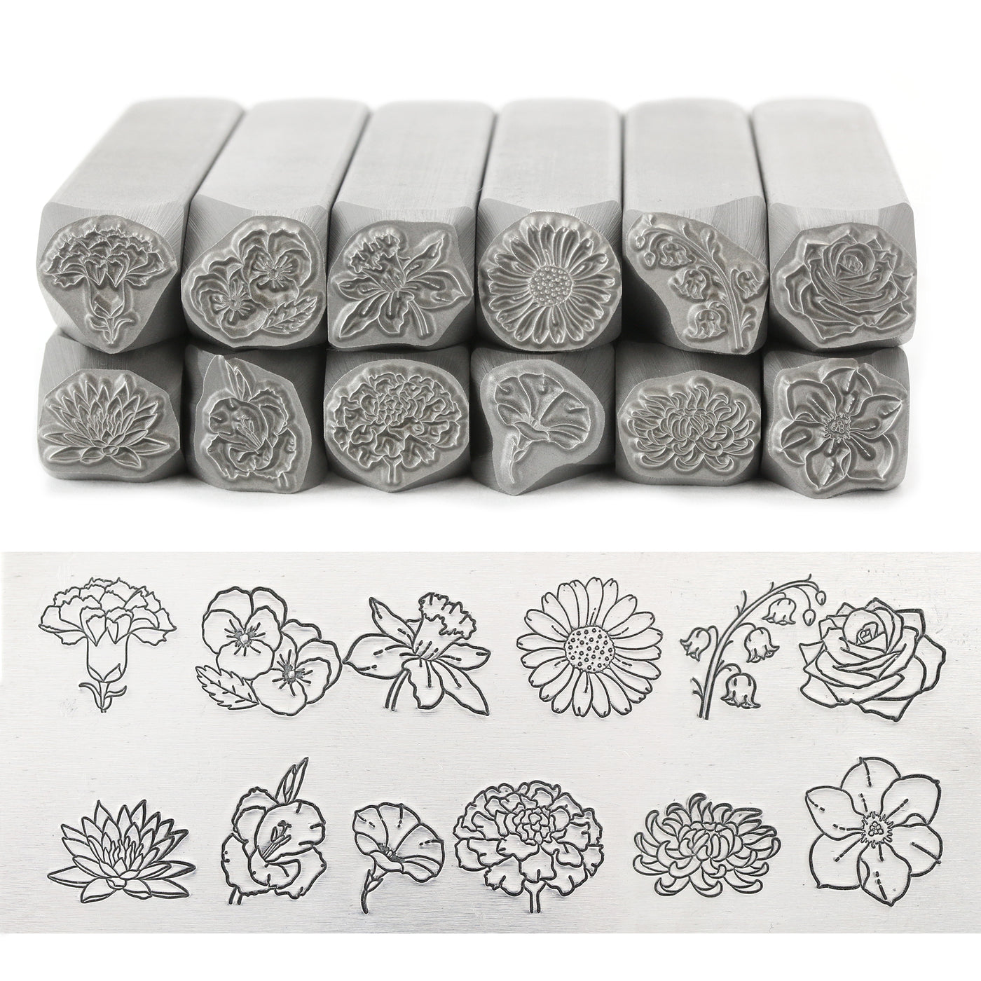 20 Packs Steel Punches 4 mm Flower Punch Stamp Set Practical Metal Stamping  Kit Stamping Jewelry Tools for Jewelry DIY 