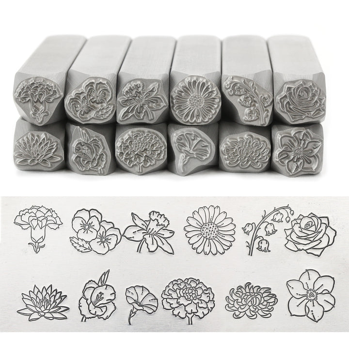 Daisy Metal Design Stamp, April Birth Month Flower, 11mm - Beaducation Original