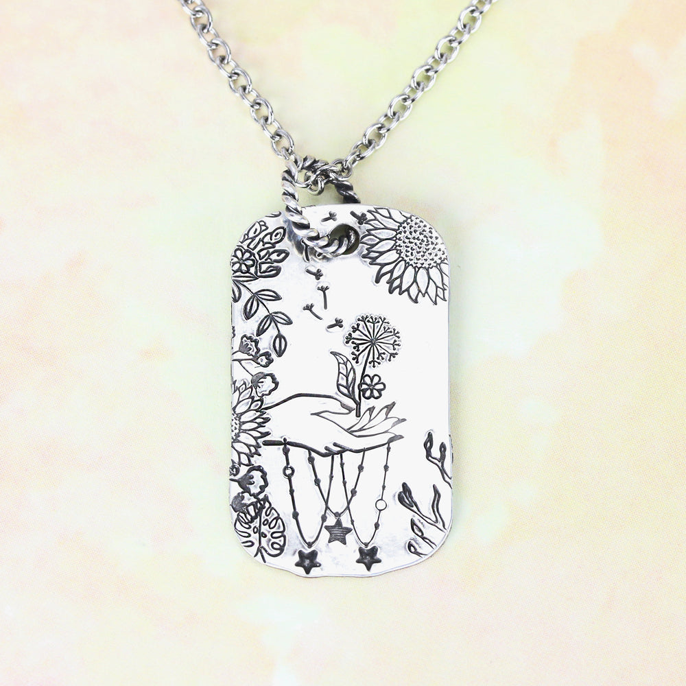 Bead strand and hand metal stamp