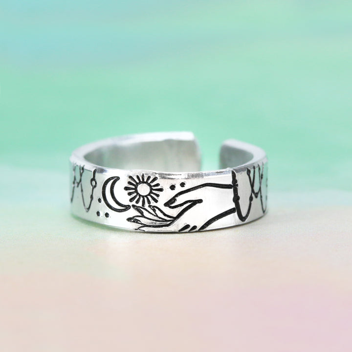 Tiny Sun and Moon Set Metal Design Stamps, 3.5mm - Beaducation Original